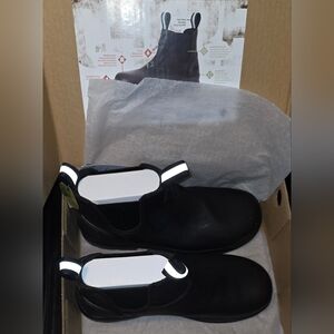 Muck Men's Chore Farm Leather Chelsea Boots Size 9 Wide - Black Coffee NEW